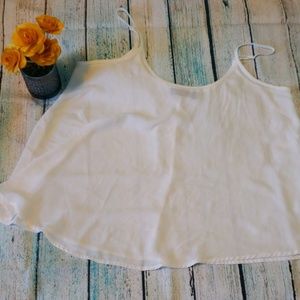 White, sheer tank top